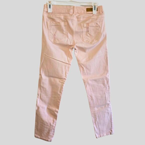 Zara Trafaluc Jeans Women's Size 4 Dusty Rose Slim Fit Cropped Y2K Core Denim - Picture 3 of 16